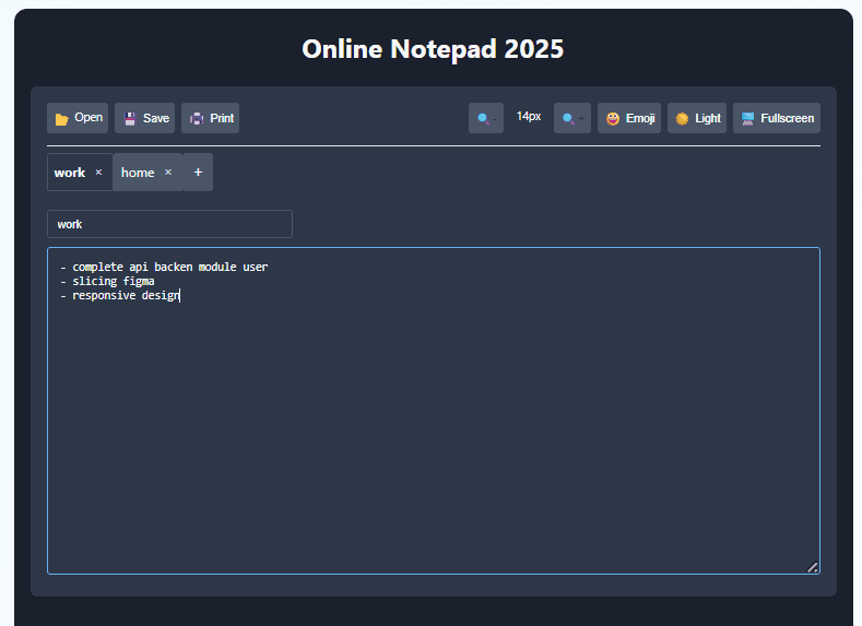 private online notepad