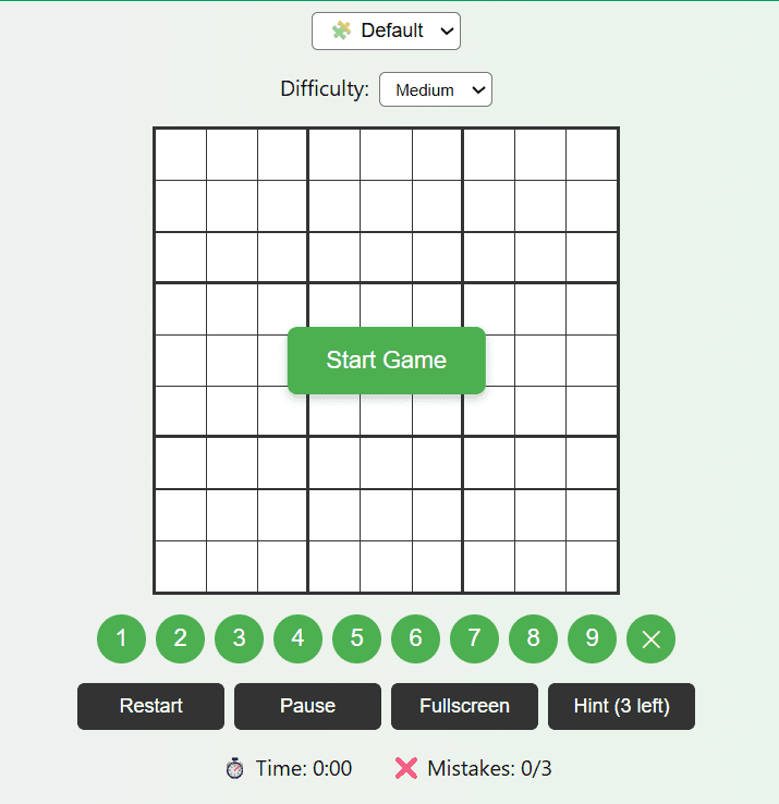 sudoku games