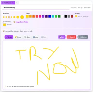 Drawing on Tablet